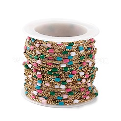 Цепи панцирные из нержавеющей стали 304 с эмалированными звеньями-бочонками CHS-P016-34G