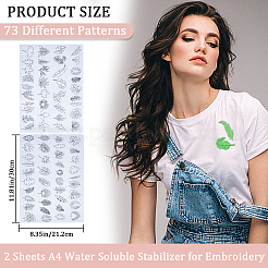 Wasserlöslicher Stoff im Bohème-Stil&nbsp;DIY-WH0488-17H