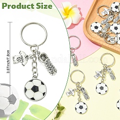 10 шт. брелок из сплава с футбольной тематикой&nbsp;KEYC-YW00231