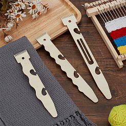 1 набор деревянных гобеленовых плетеных гребней&nbsp;DIY-FG0007-01