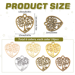 Подвески из сплава 60шт 6 цветов&nbsp;FIND-SC0008-25