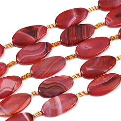 Натуральные полосатые агатовые бусы&nbsp;G-F825-H01-01