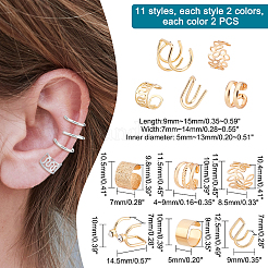 Комплект из 44 латунных серег-манжет&nbsp;EJEW-PH0001-09