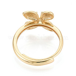 Регулируемые кольца из латуни с цветком KK-T079-20G