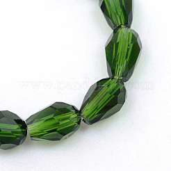 Прозрачные стеклянные бусины&nbsp;GLAA-R168-8x11-01E