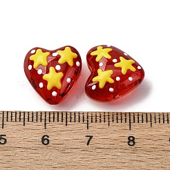 Стеклянные эмалевые бусины&nbsp;GLAA-Q125-01E