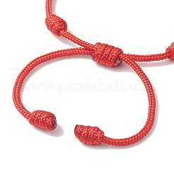 Регулируемые плетеные браслеты из полиэстера для женщин&nbsp;BJEW-JB13411