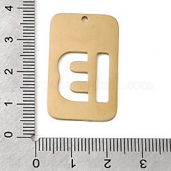304ステンレスペンダント  文字の長方形  イオンプレーティング（ip）  18KGP本金メッキ  文字B  33x20x1.5mm  穴：1.8mm&nbsp;STAS-D200-01B-G