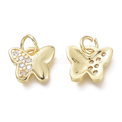 Латунные микропаве прозрачные подвески с фианитом&nbsp;KK-P188-Q01-G