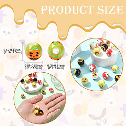 16 шт. 4 стиля наборы для самостоятельного изготовления бусин на тему Хэллоуина&nbsp;DIY-CJ0003-11