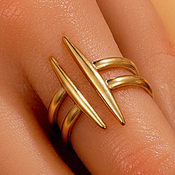 Кольца-манжеты из нержавеющей стали 304&nbsp;RJEW-OY001-01G