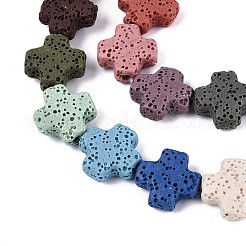 Бусы из натуральной лавы G-N257-22A-01