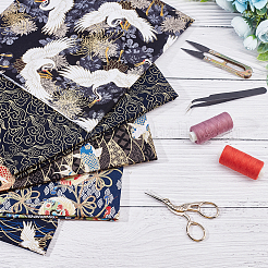 Хлопковая ткань с цветочным принтом AJEW-WH0018-90