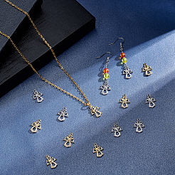 20шт 2 цвета латунные микро проложить кубический цирконий шармы&nbsp;KK-PH0002-51-WH