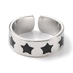 Кольца-манжеты из нержавеющей стали 304 с эмалью для женщин&nbsp;RJEW-F166-33P-02