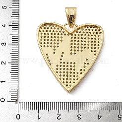 Colgante micropavé cubic zirconia de latón&nbsp;KK-K298-15A-G