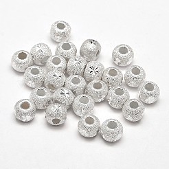 Taglio fantasia con perline rotonde in argento sterling&nbsp;STER-F012-04