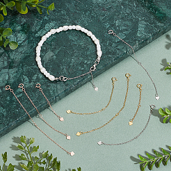 9 шт. 9 стиля 925 удлинитель цепи из стерлингового серебра&nbsp;FIND-GA0004-23