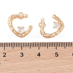 Подвески из латуни с прозрачным стеклом&nbsp;KK-N254-55G