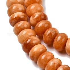 Gefärbt natürlichen weißen Jade Perlen Stränge&nbsp;G-G107-A34-01
