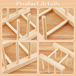 8 porte-fil en bois massif pour bobines&nbsp;ODIS-WH0025-51