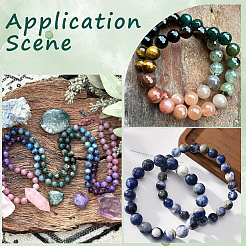 2 нити натуральных бусин из лазурита G-SP0001-26