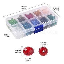 300шт 10 цвета нитей стеклянных бусин EGLA-YW0003-27