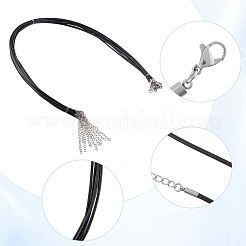 Изготовление 10 шт. круглых кожаных шнуров для ожерелий&nbsp;MAK-CL0001-01B