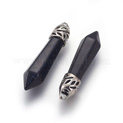 Синтетический синий авантюрин подвески G-L497-02G