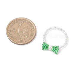 Кольца из стеклянных бусин RJEW-MZ00032