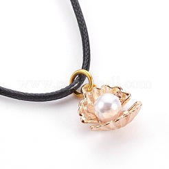 Braccialetti con ciondoli in poliestere cerato coreano ecologico regolabili&nbsp;BJEW-JB03985-M
