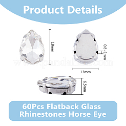 60 шт. каплевидный пришивной стразы RGLA-DC0001-06