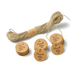 100 шт. крафт-бумага с надписью «спасибо» подарочные бирки CDIS-FS0001-24