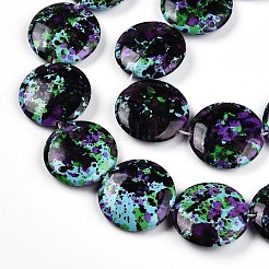 Синтетических нитей бирюзовые бусы TURQ-T004-07A-02