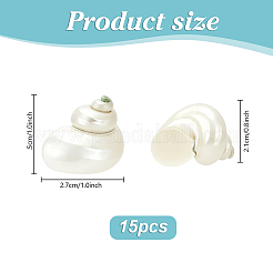 15 шт. мини-бусины из натуральной спиральной ракушки FIND-PH0026-80