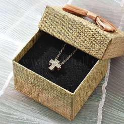 304 нержавеющая сталь кристалл горный хрусталь подвеска кабель цепь ожерелья для женщин&nbsp;LS-NJEW-C062-01D-G