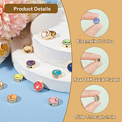 Латунь эмаль бисера KK-PH0009-05