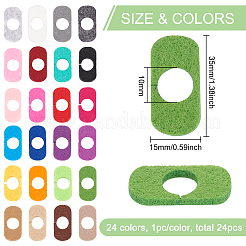 24 шт. 24-х цветные фетровые подвески для бокалов вина AJEW-BC0004-20