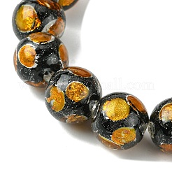 Серебряные песочные бусины лэмпворк ручной работы LAMP-A003-01G