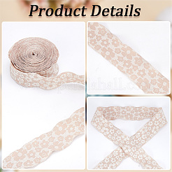 Rubans fleur de polyester&nbsp;SRIB-WH20020-053B-04