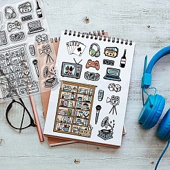 ПВХ пластиковые прозрачные штампы DIY-WH0631-0682