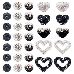 60 Stück 8 Stile Polymer Clay Strassperlen&nbsp;CLAY-BT0001-13