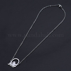 Colliers pendentifs en acier inoxydable 201 anti-ternissement&nbsp;NJEW-S105-JN512-1