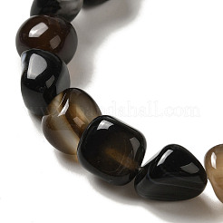 Натуральный черный агат бисер нитей&nbsp;G-NH0017-B04-01