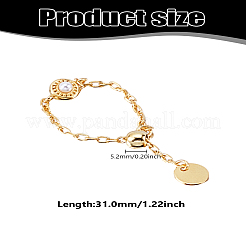 1 шт. латунная пластиковая жемчужная цепочка регулируемые кольца для женщин&nbsp;RJEW-LP0003-55