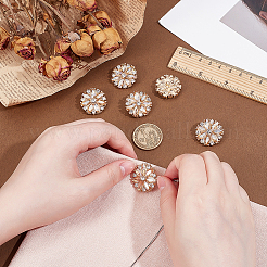 6 шт. пуговицы из цинкового сплава с 1 отверстиями BUTT-PH0001-52G-02