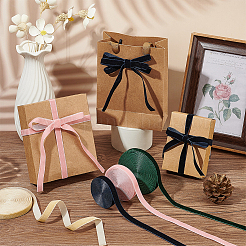 20 ярд двухцветной односторонней бархатной ленты SRIB-PH0001-46C