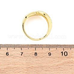 Кольца из латуни с микропаве из прозрачных кубических цирконий для женщин RJEW-U047-22G