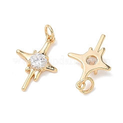 Pendentifs en laiton Shegrace avec zircon cubique transparent&nbsp;XGRQ3K574-566G