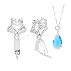 2 шт. 925 подвески из стерлингового серебра с микропаве из кубических цирконий&nbsp;STER-PH0001-96